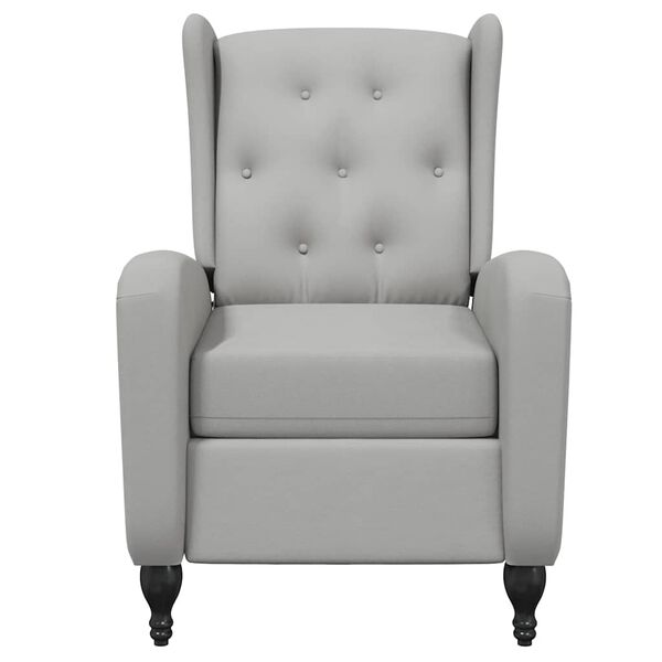 vidaXL Fauteuil de massage inclinable gris clair velours