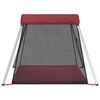vidaXL Parc pour bébé avec matelas Rouge Tissu de lin
