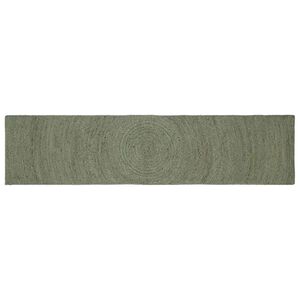 vidaXL Tapis de surface Vert olive 60 x 250 cm Jute