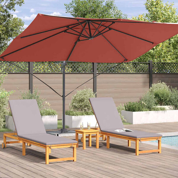 vidaXL Parasol Terre cuite 351 x 250 x 260 cm Polyester et Aluminium