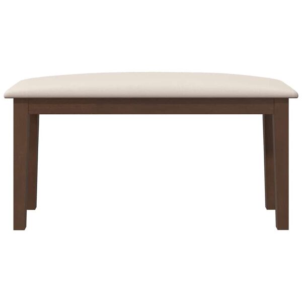 vidaXL Banc 90 cm marron bois massif caoutchouc