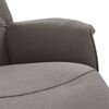 vidaXL Fauteuil inclinable avec repose-pieds taupe tissu