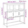 vidaXL Buffet rose 100,5x39x107 cm acier