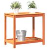 vidaXL Table de rempotage avec &eacute;tag&egrave;re cire marron bois massif de pin