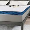 vidaXL Surmatelas Blanc 200 x 200 cm Tissu jacquard