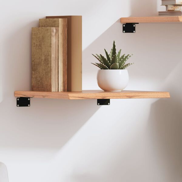 vidaXL &Eacute;tag&egrave;re murale marron clair 40x40x2 cm bois ch&ecirc;ne massif trait&eacute;