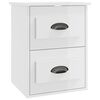 vidaXL Tables de chevet murales 2 pcs blanc brillant 41,5x36x53 cm