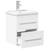 vidaXL Armoire lavabo de salle de bain avec bassin int&eacute;gr&eacute; blanc