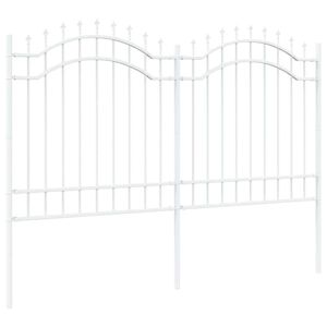 vidaXL Clôture de jardin Blanc 165 cm Acier peint par poudre