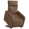 vidaXL Fauteuil inclinable &eacute;lectrique marron tissu