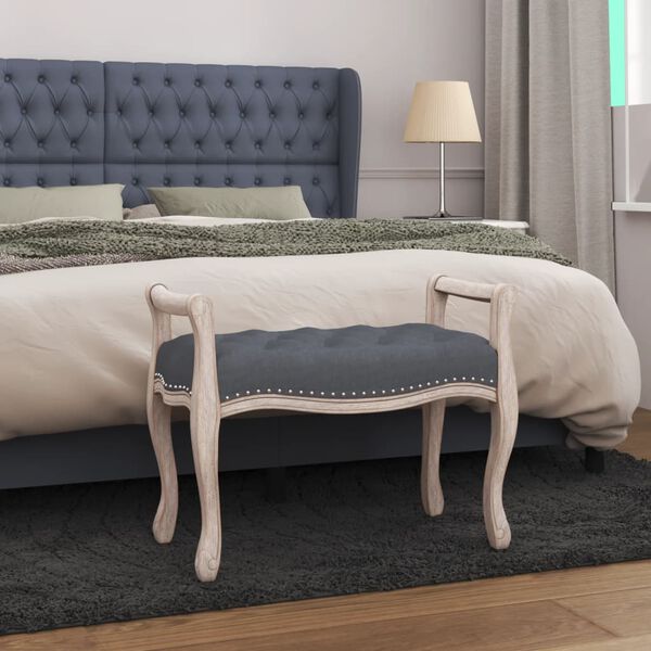 vidaXL Banc Gris fonc&eacute; 80x45x60 cm Velours