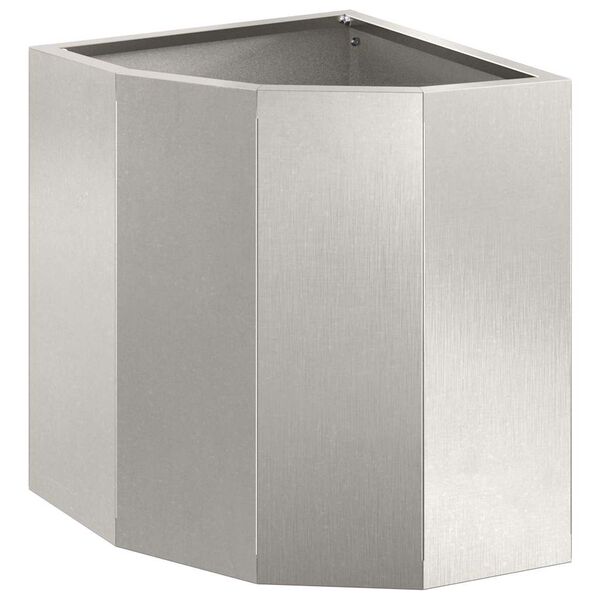 vidaXL Jardinière d'Angle Argent 30 x 30 x 35 cm Acier inoxydable