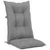vidaXL Coussins de chaise de jardin &agrave; dossier haut lot de 6 gris tissu