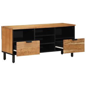 vidaXL Meuble TV Marron 100 x 33,5 x 46 cm Bois de mangue massif