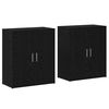 vidaXL Buffet 2 pc Ch&ecirc;ne noir 60 x 31 x 70 cm Bois d'ing&eacute;nierie