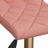 vidaXL Chaises pivotantes &agrave; manger lot de 2 rose velours