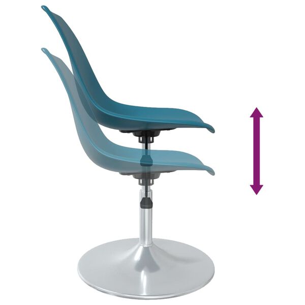 vidaXL Chaises pivotantes &agrave; manger lot de 6 Turquoise PP