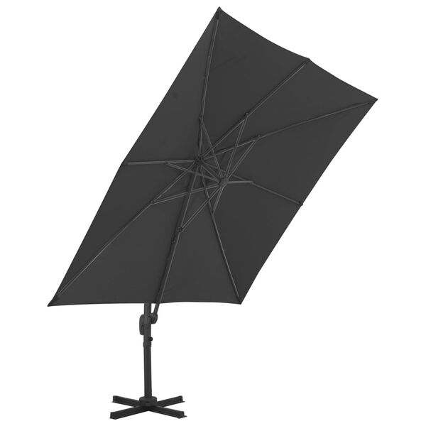 vidaXL Parasol de jardin en porte-à-faux et poteau en aluminium