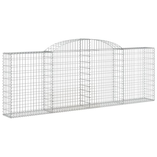 vidaXL Paniers &agrave; gabions arqu&eacute;s 10 pcs 300x30x100/120 cm fer galvanis&eacute;