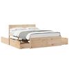 vidaXL Cadre de lit sans matelas 135x190 cm bois de pin massif