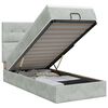 vidaXL Lit ottoman avec matelas Gris clair 90 x 190 cm Velours