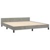 vidaXL Cadre de lit sans matelas gris clair velours