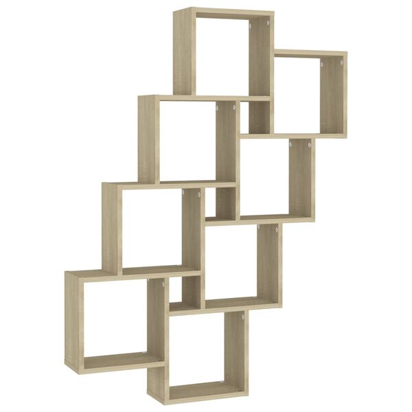 vidaXL Étagère murale cube Chêne sonoma 90x15x119 cm Bois d’ingénierie