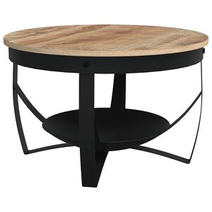 vidaXL Table basse &Oslash;68x43 cm Bois de manguier brut