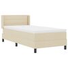 vidaXL Lit &agrave; ressorts avec matelas Cr&egrave;me 200 x 80 cm Polyester