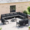 vidaXL Ensemble de canapé de jardin Anthracite Acier