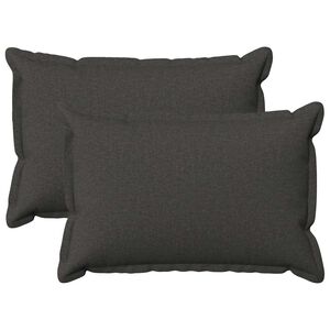 vidaXL Coussin HOUTEN 2 pi&egrave;ces Gris fonc&eacute; Lin synth&eacute;tique