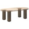 vidaXL Pieds de table basse 4 pi&egrave;ces Acier naturel 42-44 cm Acier