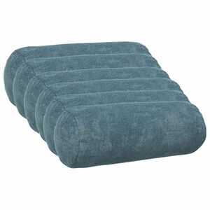 vidaXL Housse de coussin 6 pc HEERLEN Bleu &Oslash; 15 x 40 cm Tissu Chenille