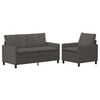 vidaXL Ensemble de Canap&eacute;s 2 pcs Gris fonc&eacute; Tissu