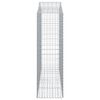 vidaXL Paniers &agrave; gabions arqu&eacute;s 2 pcs 200x50x160/180 cm Fer galvanis&eacute;