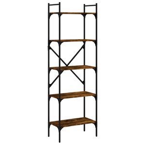 vidaXL Biblioth&egrave;que &agrave; 5 niveaux ch&ecirc;ne fum&eacute; 56x31,5x174 cm
