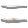 vidaXL Cadre de lit avec matelas avec matelas 2 pcs Gris clair tissu