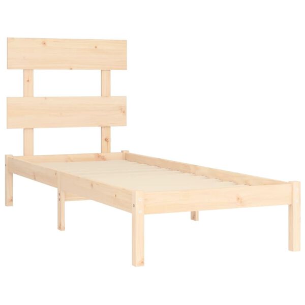 vidaXL Cadre de lit sans matelas 75x190 cm bois massif