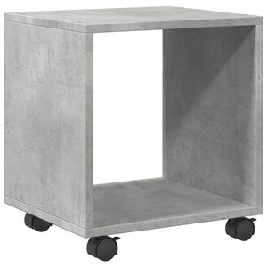 vidaXL Armoire &agrave; roulettes gris b&eacute;ton 37x33x42,5 cm bois d&rsquo;ing&eacute;nierie