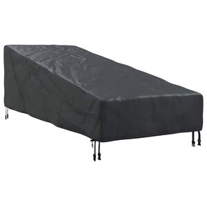 vidaXL Housse de meubles d'ext&eacute;rieur Noir 195 x 76 x 82 cm