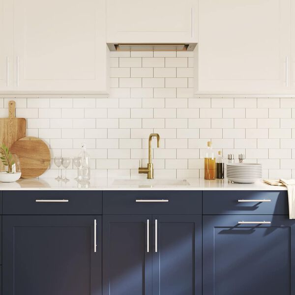 vidaXL Poign&eacute;es d'armoire 10 pcs argent&eacute; 128 mm acier inoxydable