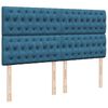 VidaXL Cadre de lit ottoman avec matelas bleu fonc&eacute; 180x200 cm velours