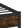 vidaXL Cadre de lit en m&eacute;tal sans matelas ch&ecirc;ne fum&eacute; 120x190 cm