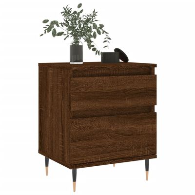 vidaXL Table de chevet chêne marron 40x35x50 cm bois d’ingénierie