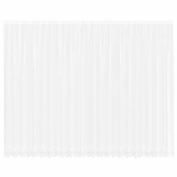 vidaXL Rideau en Dentelle Floral Blanc 280 x 600 cm Polyester
