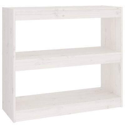 vidaXL Bibliothèque/Séparateur de pièce Blanc 80x30x71,5 cm Pin massif