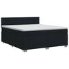 vidaXL Lit boxspring avec matelas Noir 180 x 200 cm Tissu