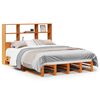 vidaXL Lit biblioth&egrave;que sans matelas cire marron 120x190cm bois massif