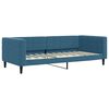 vidaXL Lit de jour avec lit gigogne et matelas bleu 90x200 cm velours