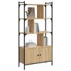 vidaXL Bibliothèque avec portes Chêne Sonoma 76,5x30x154,5 cm Bois d'ingénierie